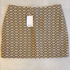 NWT Brown + Olive Patterned Skirt